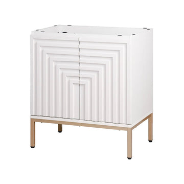 Rowan Geometric Modern Transitional 2-Shelf Bath Vanity Cabinet Only (Sink Basin Not Included) - JONATHAN Y